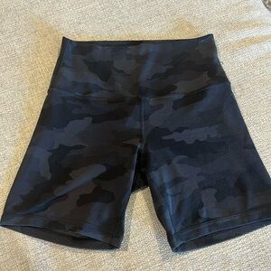 Lululemon Black Camo Biker Shorts